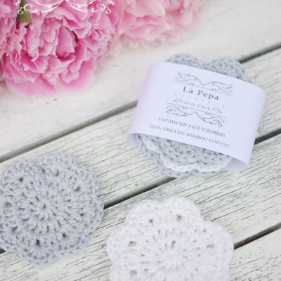 Eco Chic | Organic Bamboo Cotton Zero Waste Crochet Face Scrubbies
