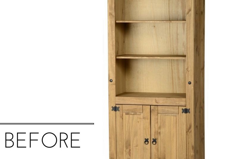 BEFORE white corona bookshelf
