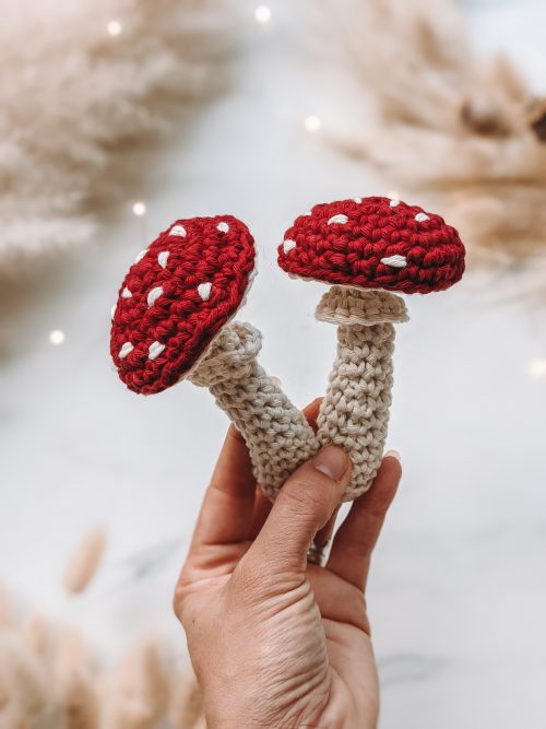 Eco Kids | Set of 2 Crochet Toadstool | Montessori Play 1