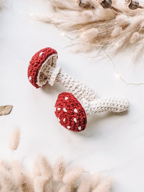 Eco Kids | Set of 2 Crochet Toadstool | Montessori Play 4