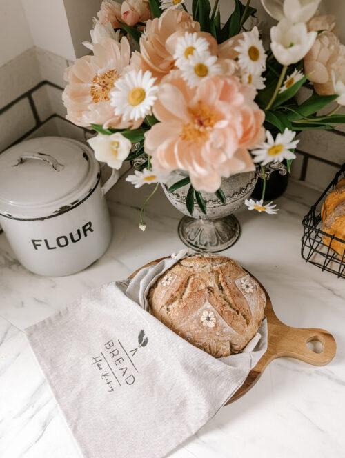 Eco Home | Reusable Linen Bread Storage Bag for Sourdough & Artisan Loaves